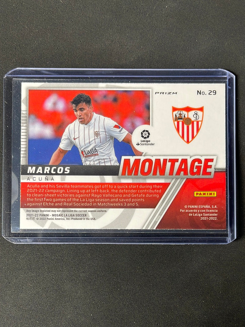 2021-22 Panini Mosaic La Liga Marcos Acuna Montage