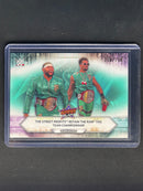 2021 Topps WWE The Street Profits Retain the Raw Tag Team Championship Aqua 232/299