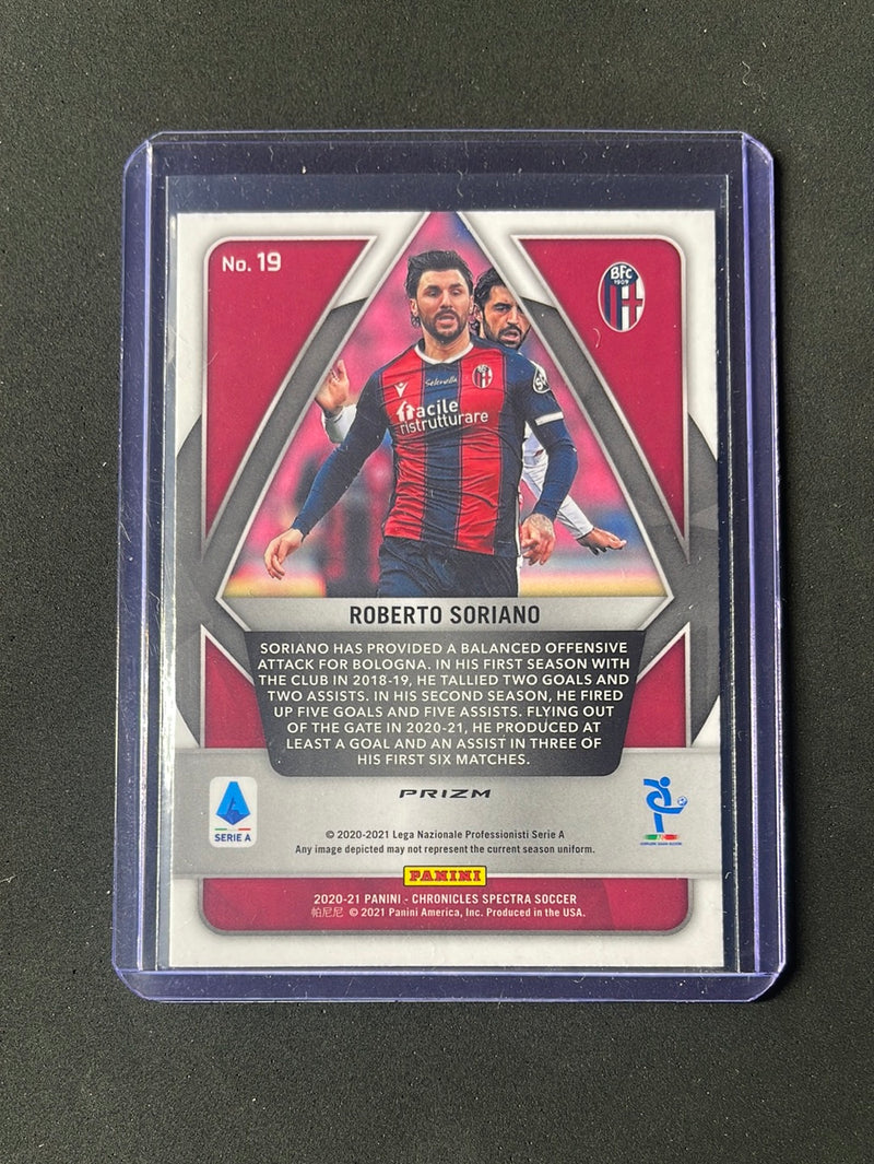 2020-21 Panini Chronicles Roberto Soriano Spectra Serie A Purple Mojo