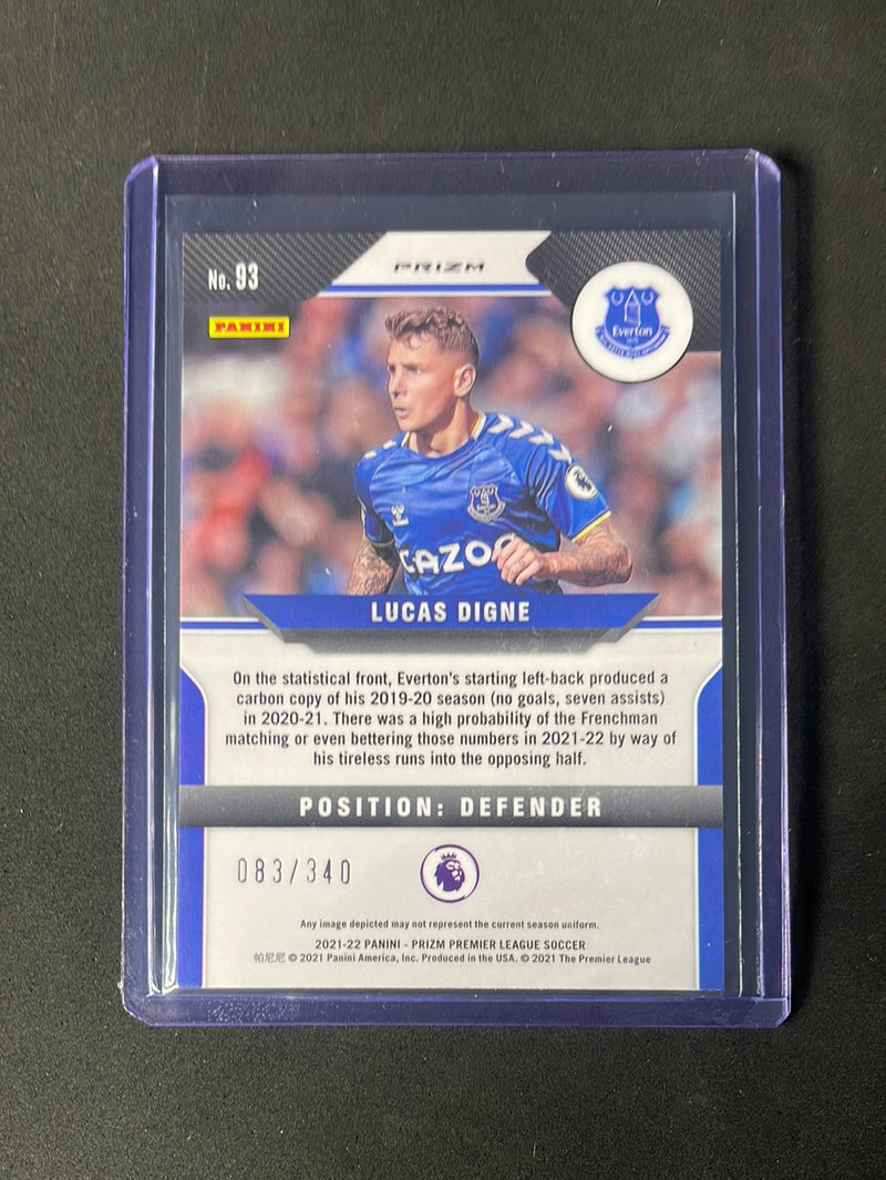 2021-22 Panini Prizm Premier League Lucas Digne Blue 83/340