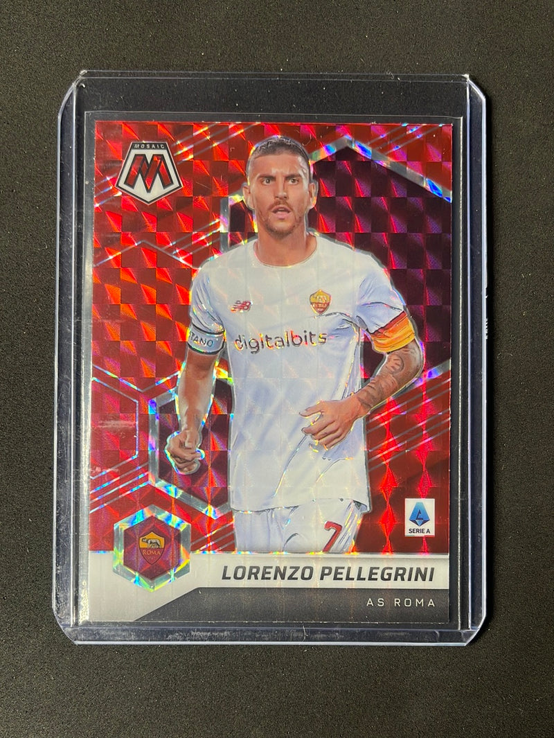 2021-22 Panini Mosaic Serie A Lorenzo Pellegrini Red Mosaic