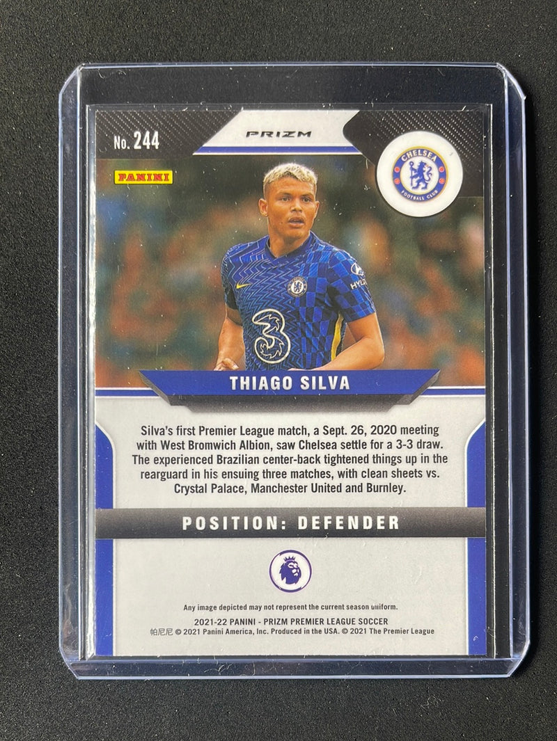 2021-22 Prizm Premier League Thiago Silva Blue/Yellow/Green Choice Prizm