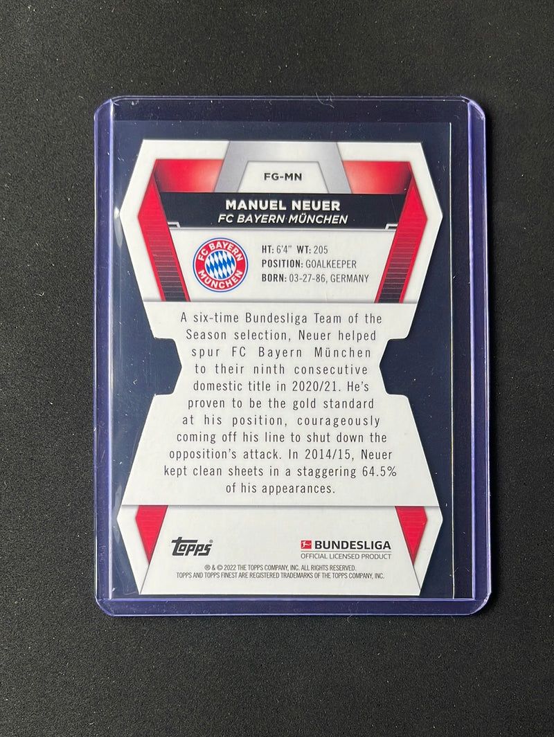 2021-22 Topps Finest Bundesliga Manuel Neuer Finest Goalkeepers Die-Cut