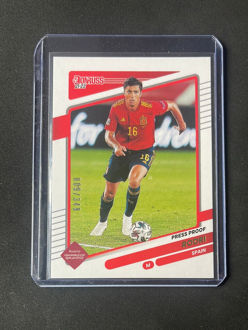 2021-22 Panini Donruss Road To Qatar Rodri Press Proof Gold 9/349