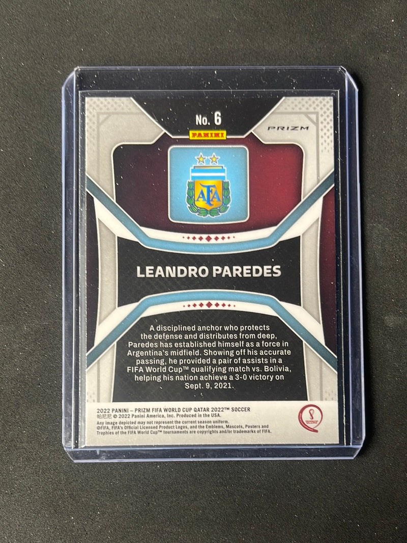 2022 Panini Prizm FIFA World Cup Qatar Leandro Paredes Silver Prizm