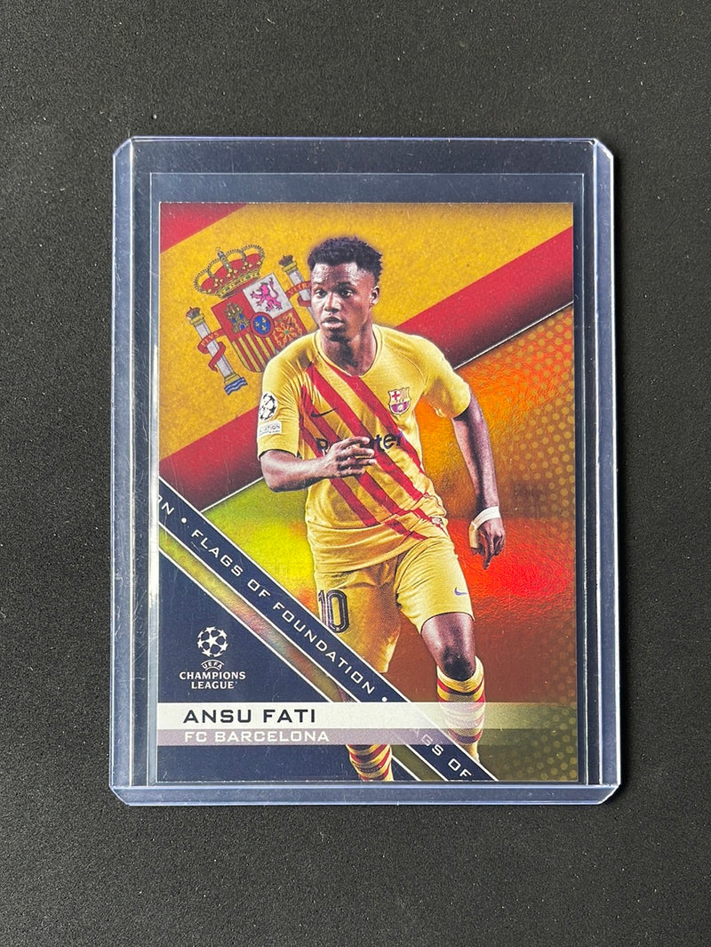 2021-22 Topps UEFA Champions League Ansu Fati Flags Of Foundation Gold 33/50