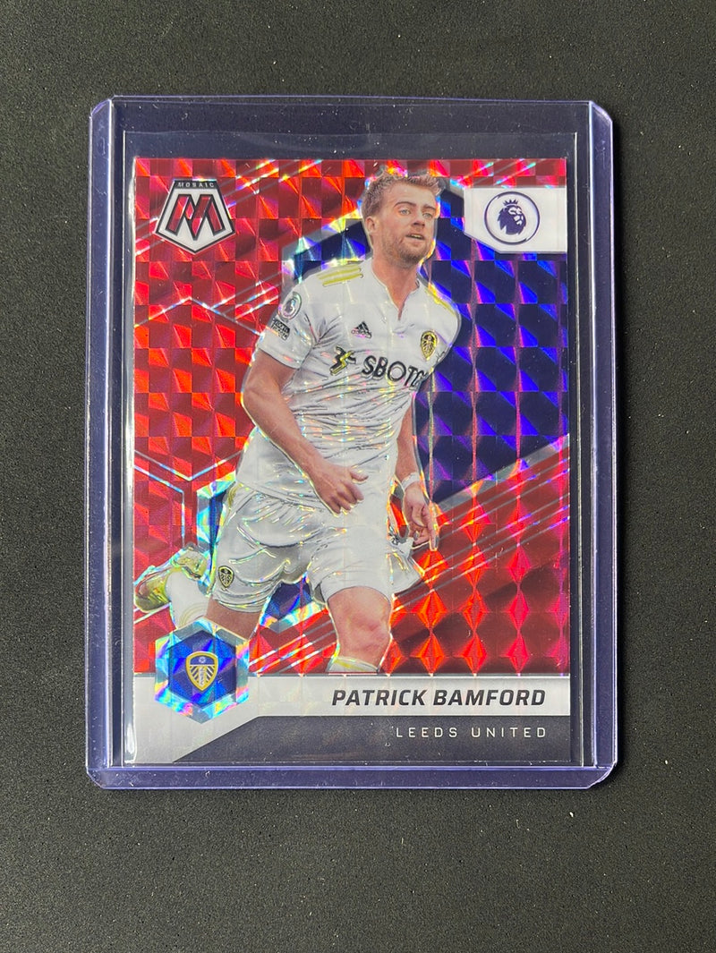 2021-22 Panini Mosaic EPL Patrick Bamford Red Mosaic