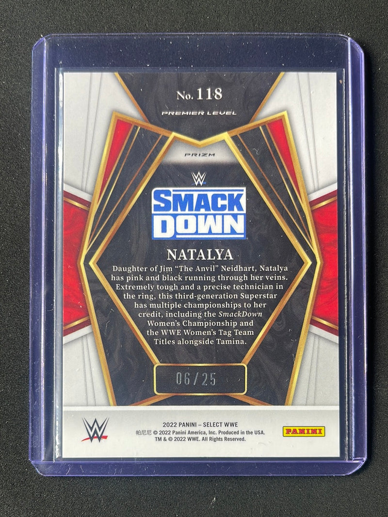 2022 Panini Select WWE Natalya Premier Level Tie-Dye Prizm 6/25