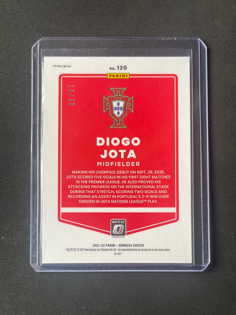 2021-22 Panini Donruss Road To Qatar Diogo Jota Orange Velocity 28/49