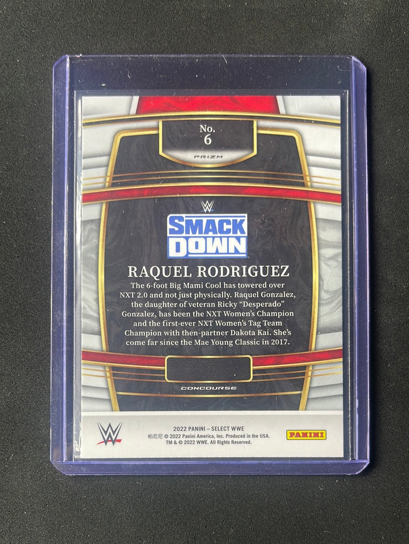 2022 Panini Select WWE Raquel Rodriguez Concourse Purple & Orange