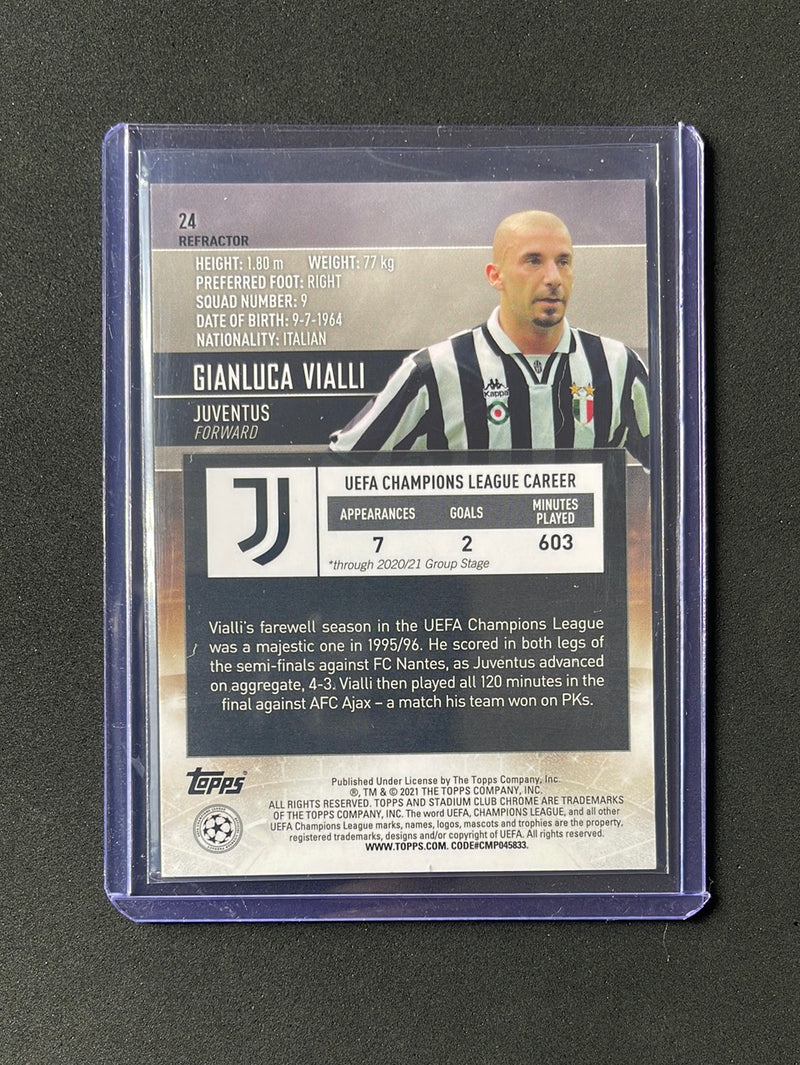 2020-21 Topps Stadium Club Chrome UEFA Champions League Gianluca Vialli Refractor