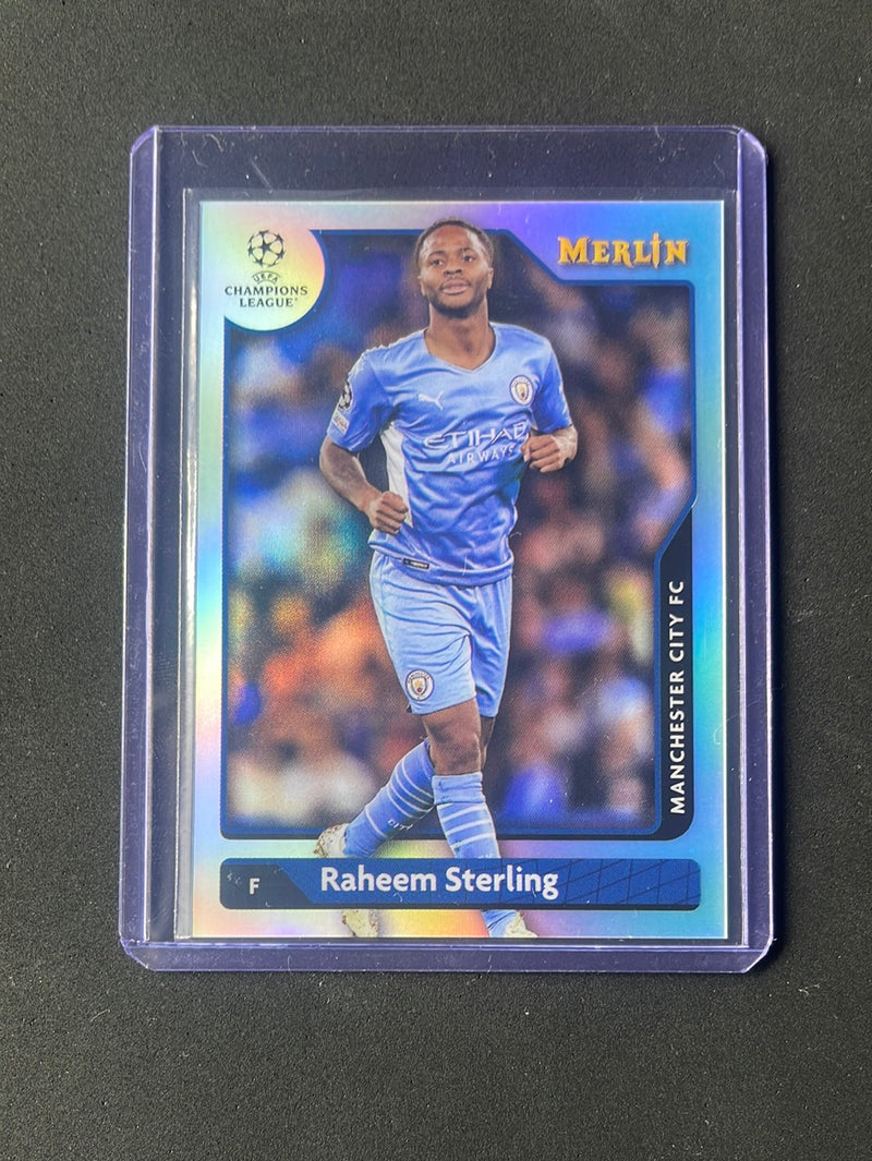 2021-22 Topps Merlin Chrome UEFA Champions League Raheem Sterling Refractor