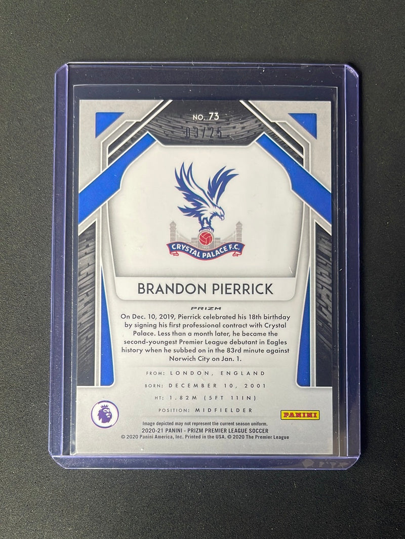 2020-21 Panini Prizm Premier League Brandon Pierrick Orange Prizm 3/25