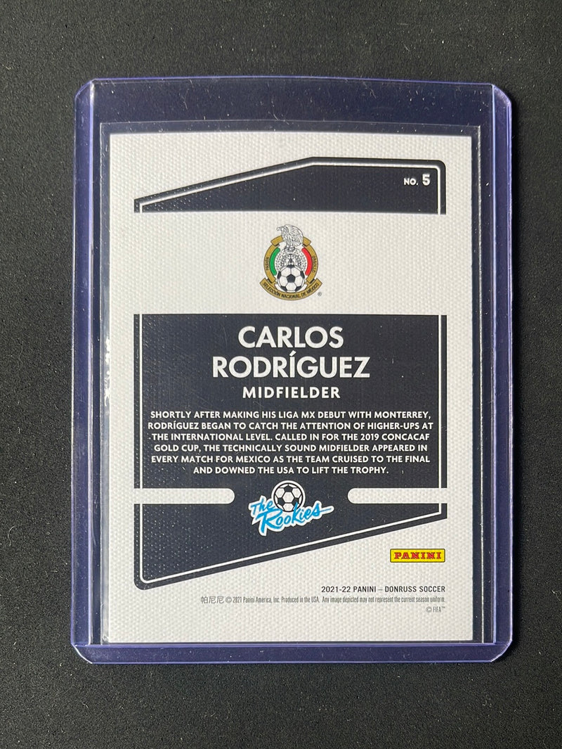 2021-22 Panini Donruss Road To Qatar Carlos Rodriguez The Rookies Press Proof