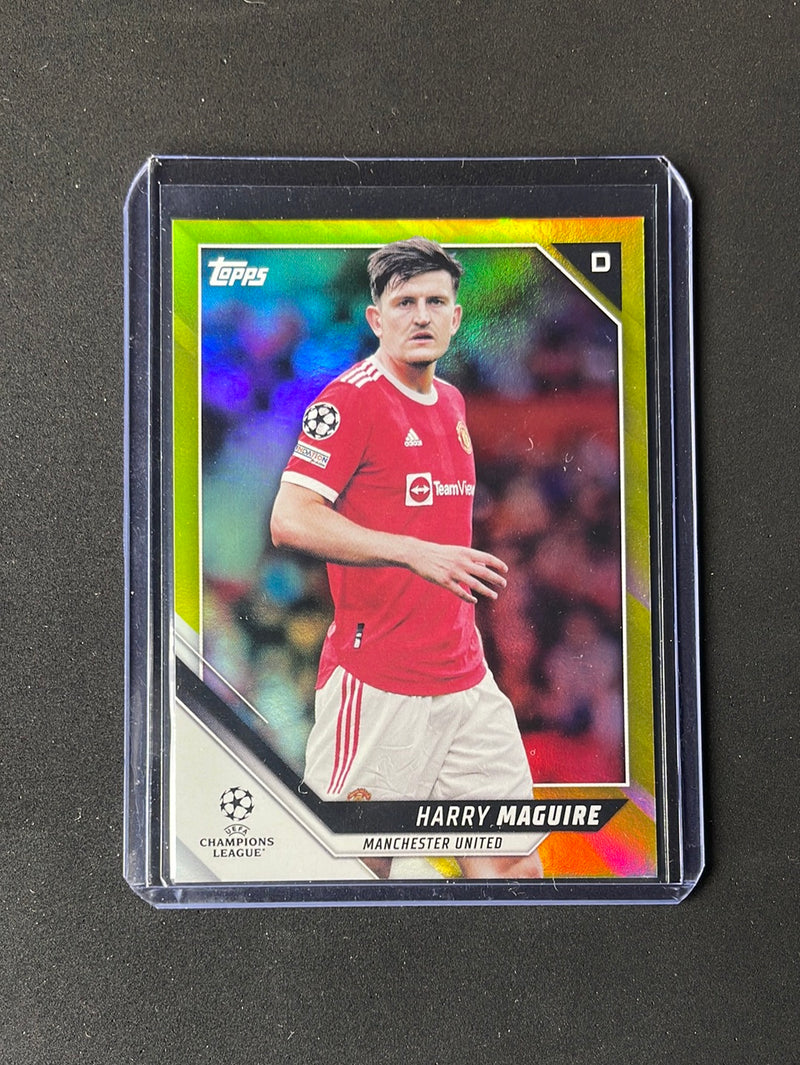 2021-22 Topps UEFA Champions League Harry Maguire Yellow 174/250