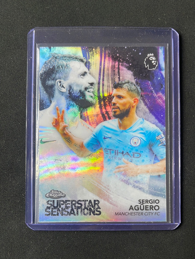 2018-19 Topps Chrome Premier League Sergio Aguero Superstar Sensations