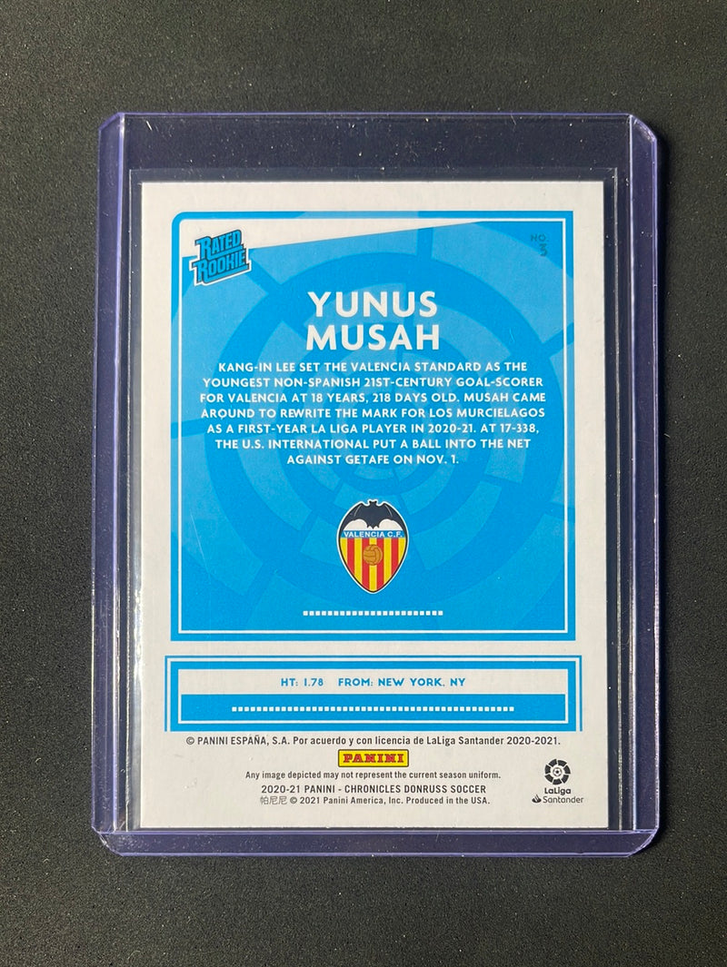 2020-21 Panini Chronicles Yunus Musah Donruss Rated Rookies La Liga