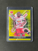 2021-22 Topps Finest Bundesliga Christopher Nkunku Yellow Wave Refractor 216/350
