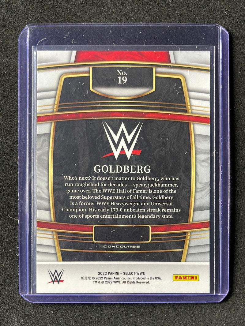 2022 Panini Select WWE Goldberg Concourse Red & Blue