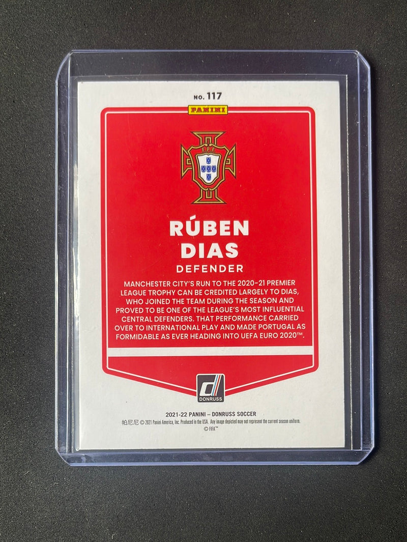 2021-22 Panini Donruss Road To Qatar Ruben Dias Press Proof Gold 150/349