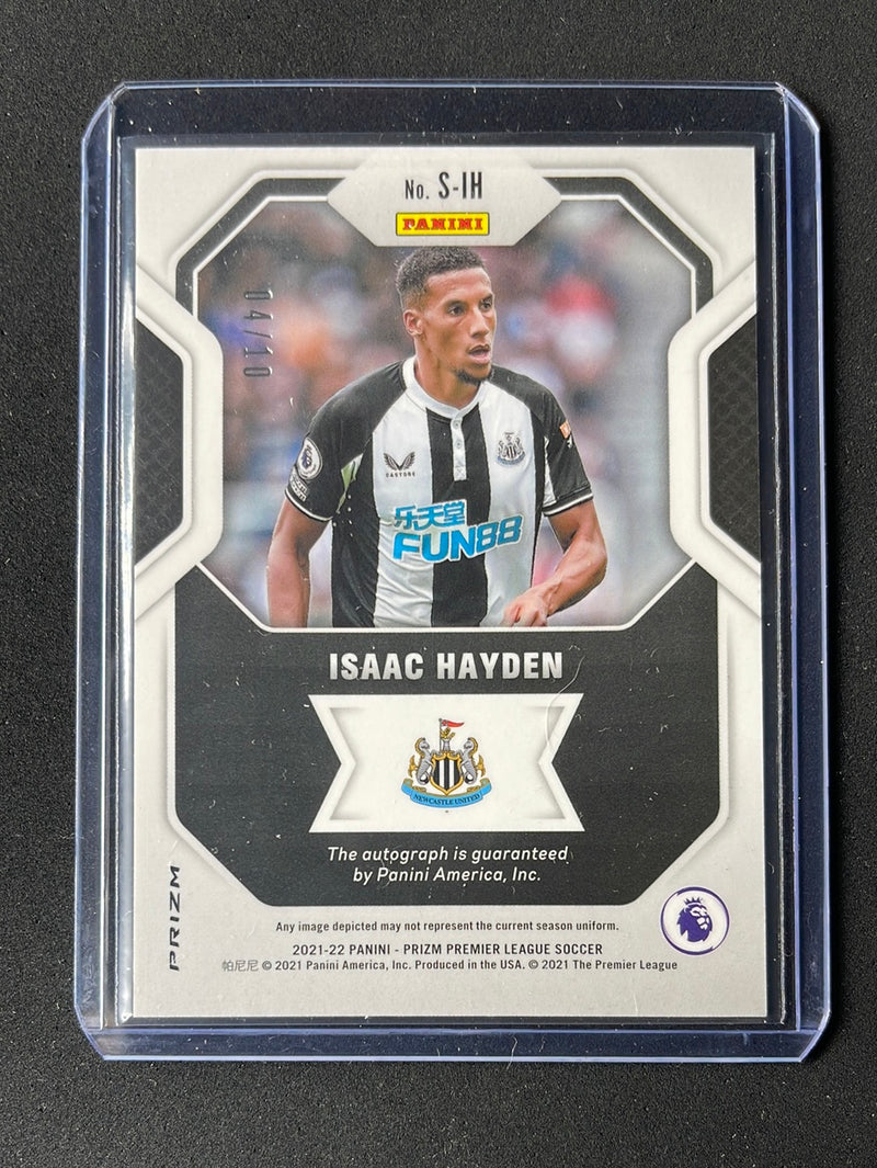 2021-22 Prizm Premier League Isaac Hayden Signatures Autograph Gold Choice 4/10