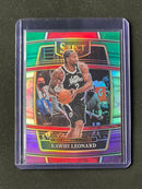 2021-22 Panini Select Kawhi Leonard Concourse Green/White/Purple