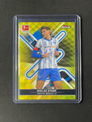 2021-22 Topps Finest Bundesliga Niklas Stark Yellow Wave Refractor 241/350