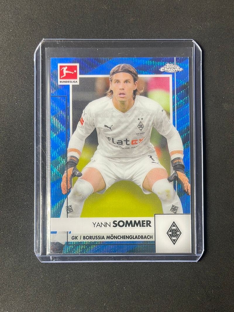 2020-21 Topps Chrome Bundesliga Yann Sommer Blue Wave Refractor 31/150