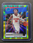 2020-21 Panini NBA Donruss Saben Lee Yellow & Green Laser