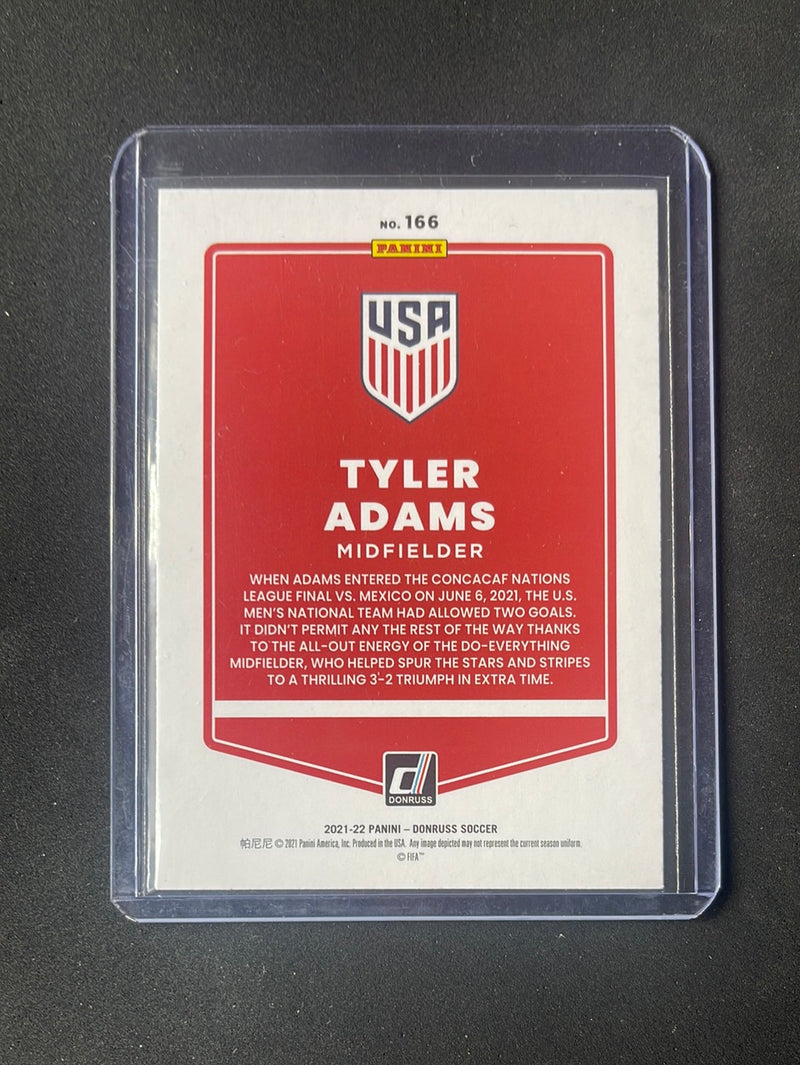 2021-22 Panini Donruss Road To Qatar Tyler Adams Green Laser