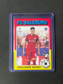 2021-22 Topps UEFA Champions League Benjamin Sesko 1975-76 Topps Footballers