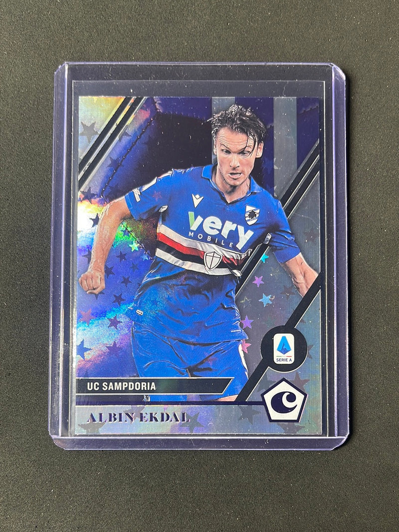 2020-21 Panini Chronicles Albin Ekdal Chronicles Serie A Purple Astro