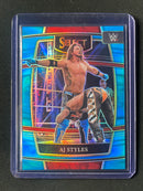 2022 Panini Select WWE AJ Styles Concourse Light Blue Prizm 114/299