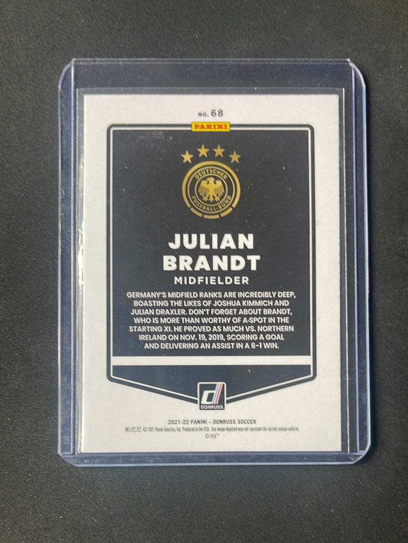 2021-22 Panini Donruss Road To Qatar Julian Brandt Green Laser