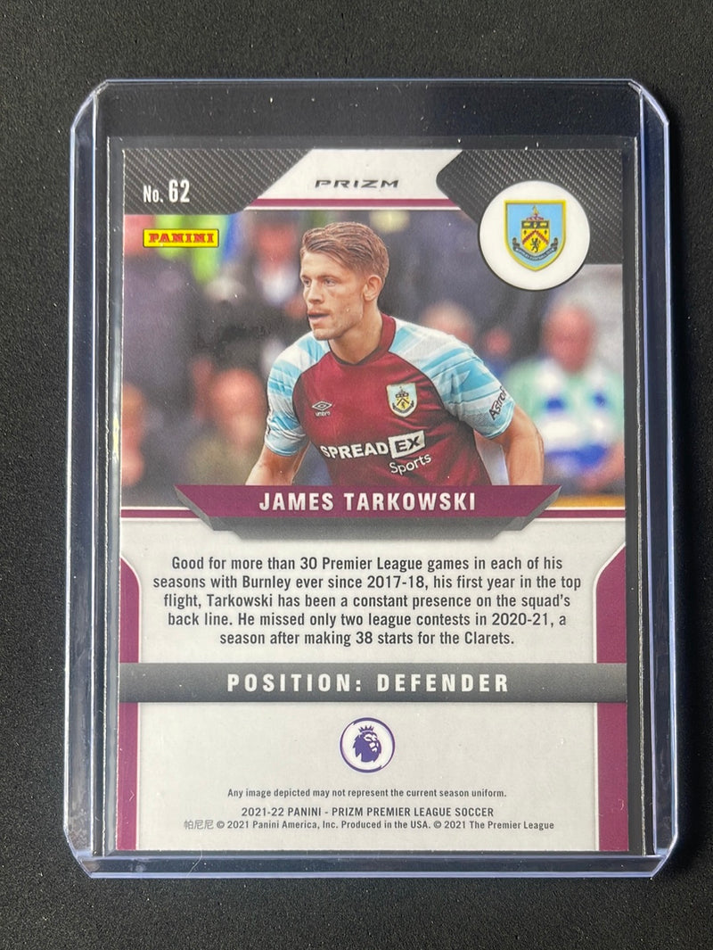 2021-22 Prizm Premier League James Tarkowski Blue/Yellow/Green Choice Prizm