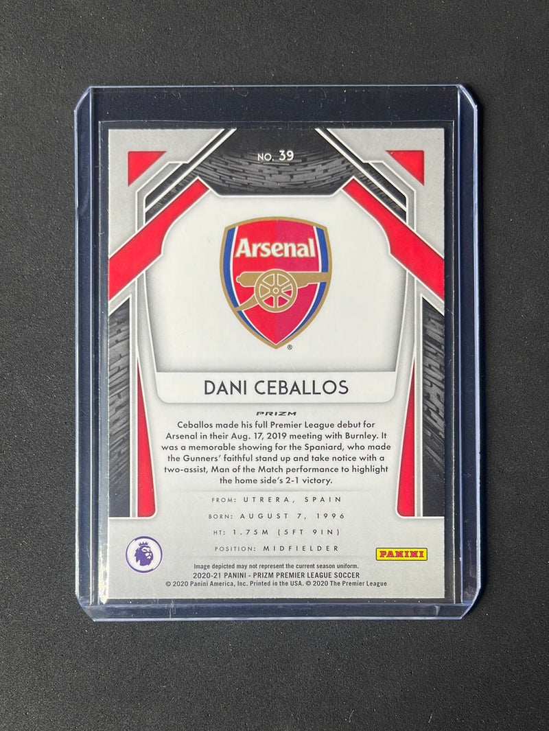 2020-21 Panini Prizm Premier League Dani Ceballos Red Pulsar Prizm