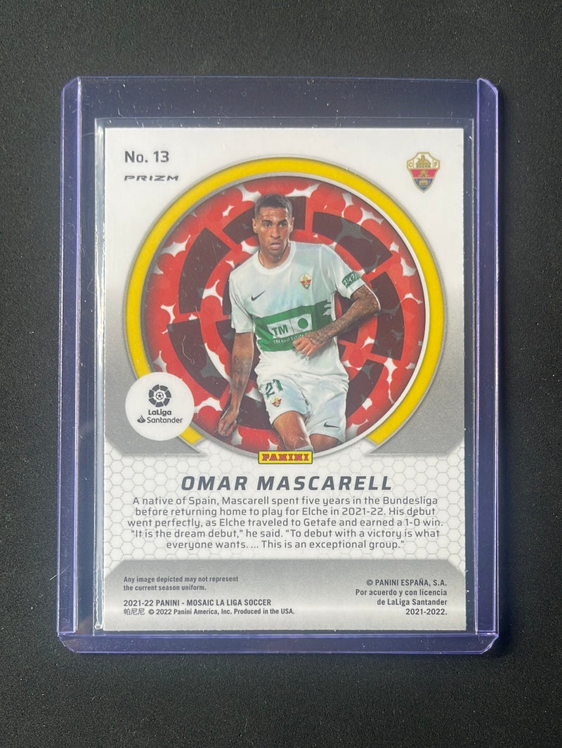 2021-22 Panini Mosaic La Liga Omar Mascarell Men of Mastery Mosaic