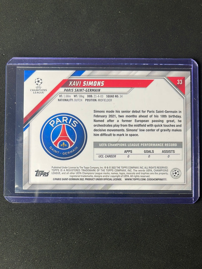 2021-22 Topps UEFA Champions League Xavi Simons Starball