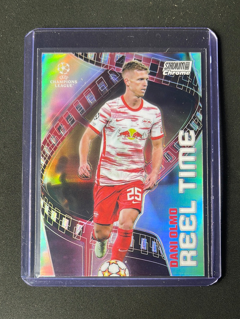 2021-22 Topps Stadium Club Chrome UEFA Champions League Dani Olmo Reel Time