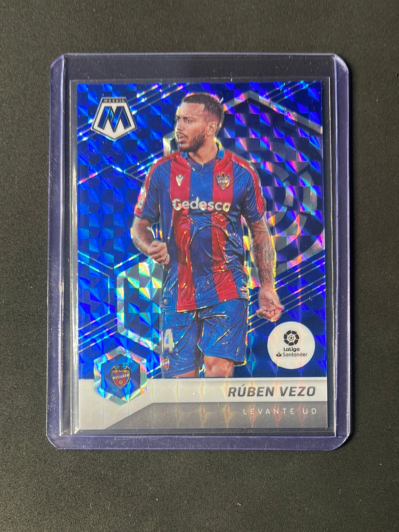 2021-22 Panini Mosaic La Liga Ruben Vezo Blue Mosaic 13/99