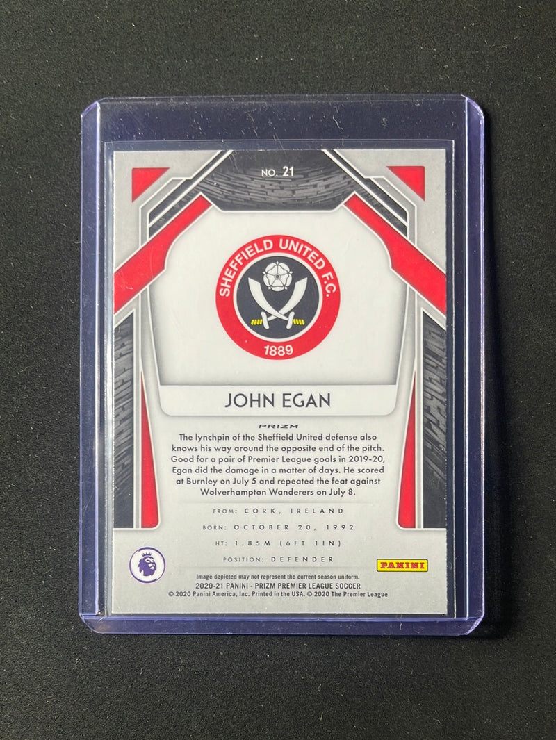 2020-21 Panini Prizm Premier League John Egan Silver Prizm