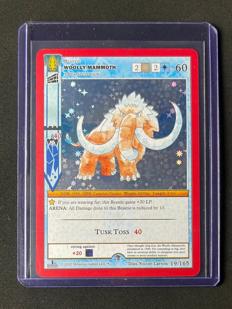 Metazoo TCG Wilderness 1st Edition Wooly Mammoth Holo 19/165