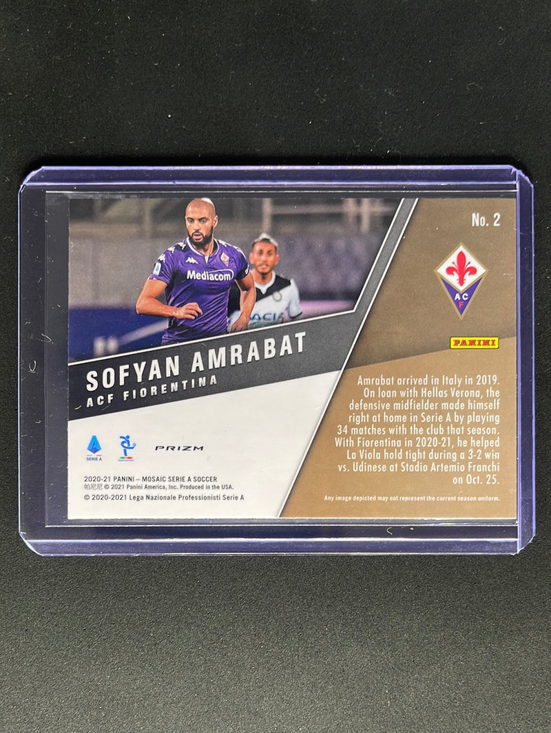 2020-21 Panini Mosaic Serie A Sofyan Amrabat Montage Mosaic