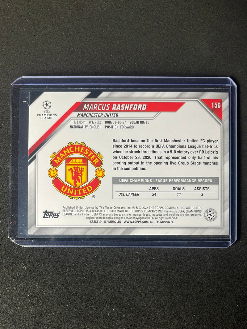 2021-22 Topps UEFA Champions League Marcus Rashford Starball