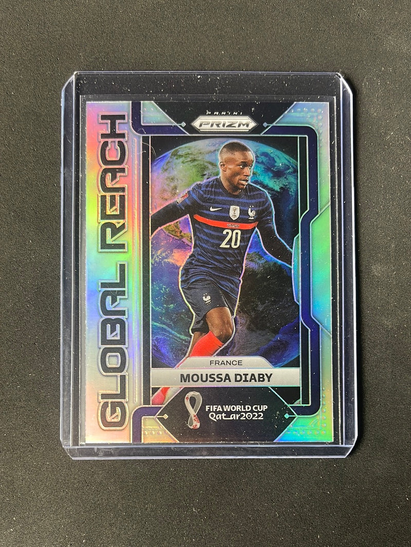 2022 Panini Prizm FIFA World Cup Qatar Moussa Diaby Global Reach Silver Prizm