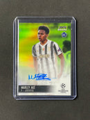 2020-21 Topps Stadium Club Chrome UEFA Champions League Marley Ake Neon Green Autograph 7/99
