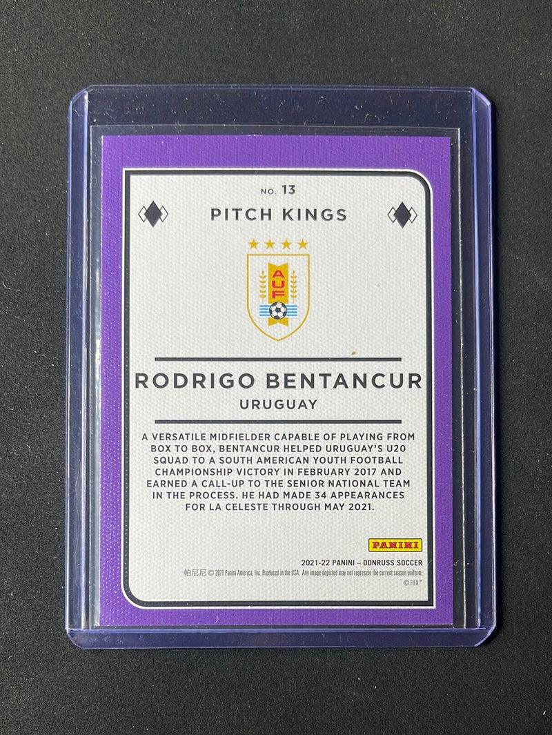 2021-22 Panini Donruss Road To Qatar Rodrigo Bentancur Pitch Kings Press Proof