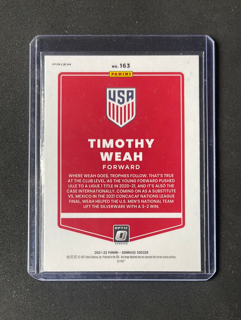 2021-22 Panini Donruss Road To Qatar Timothy Weah Optic Silver