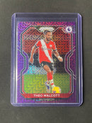 2020-21 Panini Chronicles Theo Walcott Prizm Premier League Purple Mojo