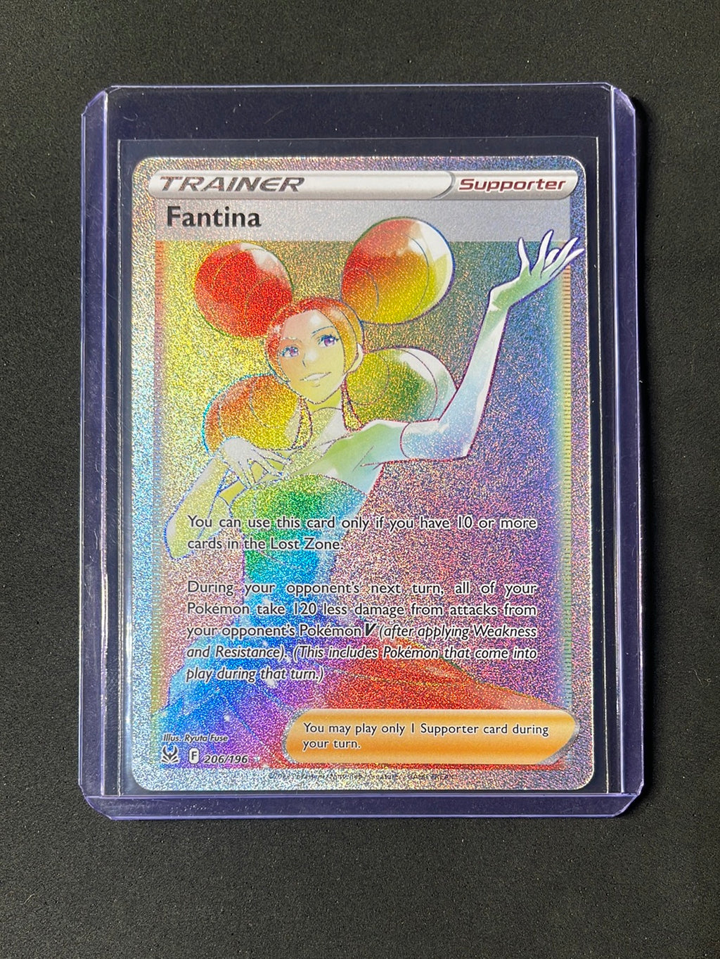 Pokemon TCG Lost Origin Fantina Hyper Rare Trainer 206/196